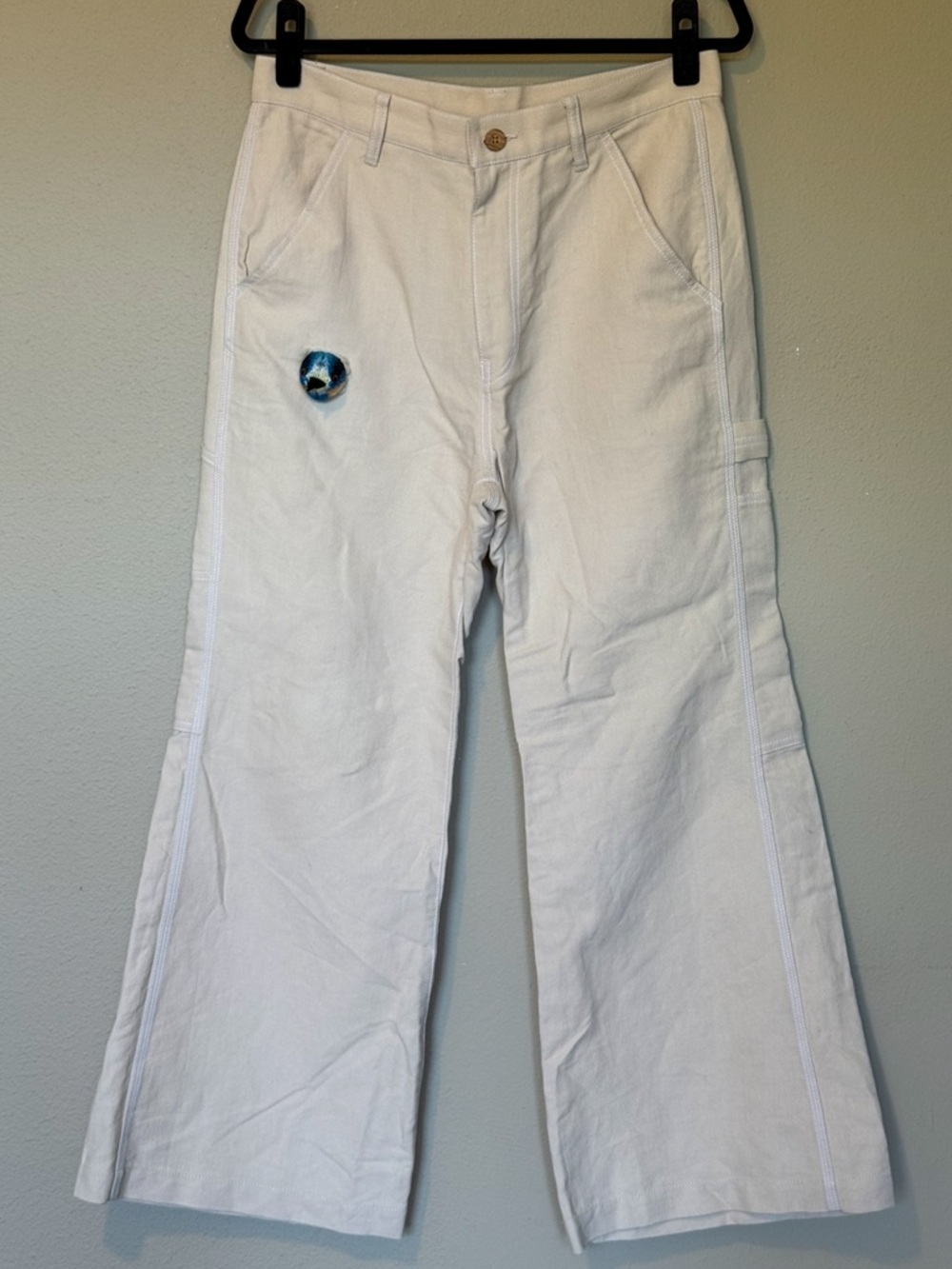 Doublet Japan Mens SS22 Wood Yarn Painters Pant Bird Detail Size Large